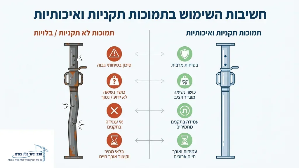 מגדלי תמיכה אקרו באתר בנייה